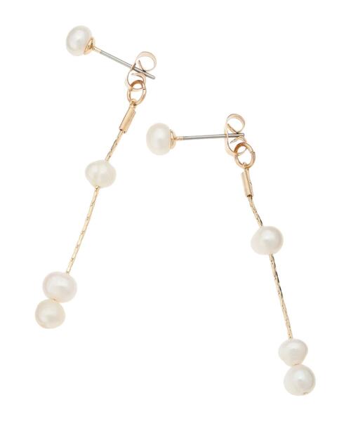 Te chichi（テチチ）の「パールチェーンピアス（ピアス（両耳用）・レディース・オフホワイト・F）」の4枚目の写真