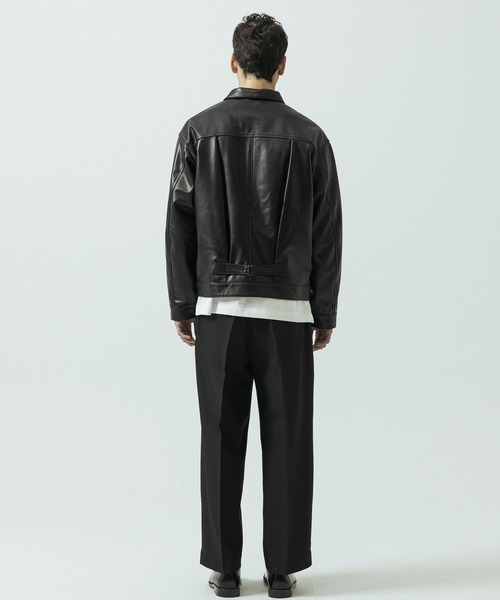 ZOZO限定】 SLICK/スリック Sheep Leather Trucker Jacket/シープ