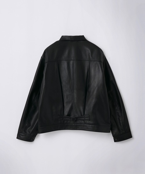 ZOZO限定】 SLICK/スリック Sheep Leather Trucker Jacket/シープ
