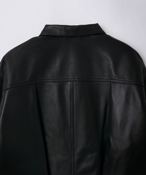ZOZO限定】 SLICK/スリック Sheep Leather Trucker Jacket/シープ