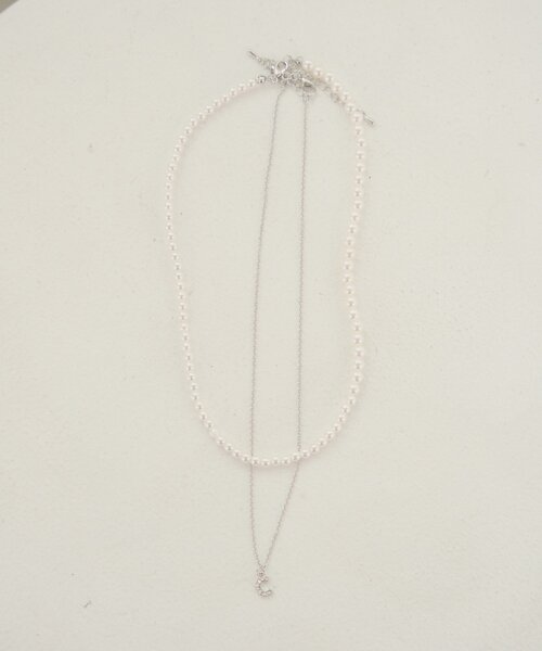 Chico(チコ)の「ビジューモチーフ+パールネックレス(ネックレス・レディース・シルバー/ゴールド・FREE)」の1枚目の写真