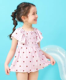 apres les cours | 【UVカット】シャーリングフリルワンピース水着_ジュニア対応(水着)