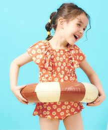 apres les cours（アプレレクール）の「【UVカット】シャーリングフリルワンピース水着（水着）」