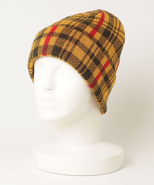 BEAMS（ビームス）の「B.CHECK Beanie（ニットキャップ/ビーニー・メンズ・ブラック/ブルー/グレー/マスタード・ONE SIZE）」の4枚目の写真