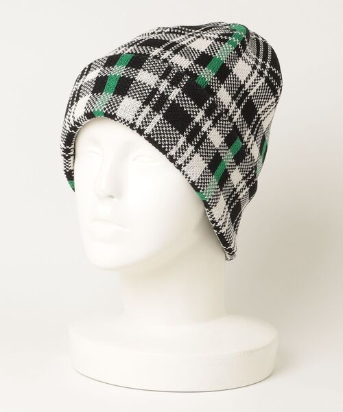 BEAMS（ビームス）の「B.CHECK Beanie（ニットキャップ/ビーニー・メンズ・ブラック/ブルー/グレー/マスタード・ONE SIZE）」の2枚目の写真