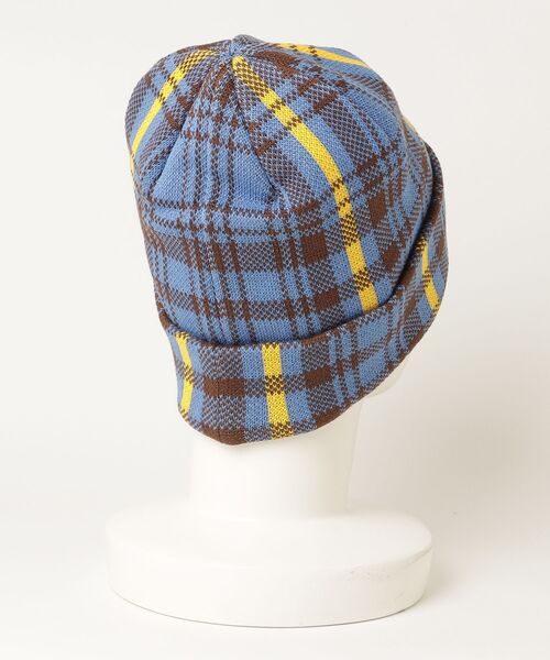 BEAMS（ビームス）の「B.CHECK Beanie（ニットキャップ/ビーニー・メンズ・ブラック/ブルー/グレー/マスタード・ONE SIZE）」の5枚目の写真