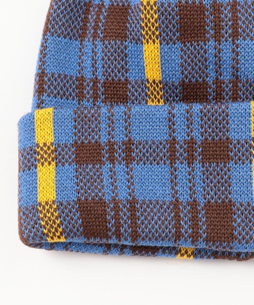 BEAMS（ビームス）の「チェック ビーニー（ニットキャップ/ビーニー・メンズ・ブラック/ブルー/グレー/マスタード・ONE SIZE）」の12枚目の写真