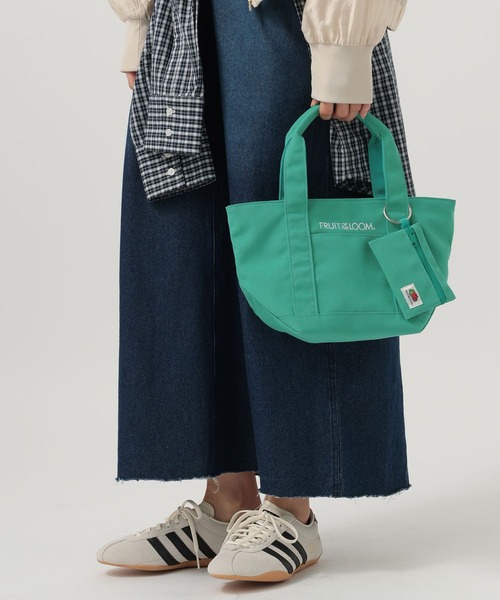 FRUIT OF THE LOOM（フルーツオブザルーム）の「【Fruit Of The Loom(フルーツオブザルーム)】別注ミニカラートートバッグ（トートバッグ・レディース・アイボリー/ブルー/グレー/ピンク/グリーン・FREE）」の4枚目の写真