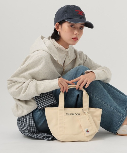 FRUIT OF THE LOOM（フルーツオブザルーム）の「【Fruit Of The Loom(フルーツオブザルーム)】別注ミニカラートートバッグ（トートバッグ・レディース・アイボリー/ブルー/グレー/ピンク/グリーン・FREE）」の2枚目の写真