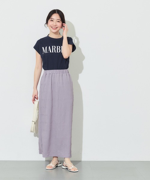 coca(coca)(コカ)の「シボシャーリングIラインスカート(スカート・レディース・ブラック/ラベンダー・S/M/L)」の10枚目の写真