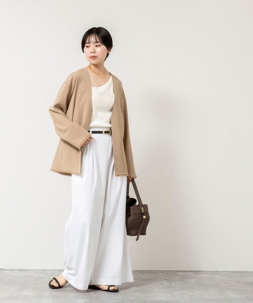 NOLLEY’S（ノーリーズ）の「ウォッシャブルエクセルテックタンブラー2タックワイドパンツ（その他パンツ・レディース・ブラウン/カーキ/ネイビー/ホワイト・39/38/36/34）」の20枚目の写真