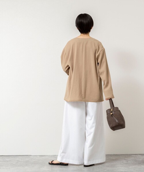 NOLLEY’S（ノーリーズ）の「ウォッシャブルエクセルテックタンブラー2タックワイドパンツ（その他パンツ・レディース・ブラウン/カーキ/ネイビー/ホワイト・39/38/36/34）」の21枚目の写真