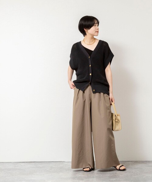 NOLLEY’S（ノーリーズ）の「ウォッシャブルエクセルテックタンブラー2タックワイドパンツ（その他パンツ・レディース・ブラウン/カーキ/ネイビー/ホワイト・39/38/36/34）」の14枚目の写真