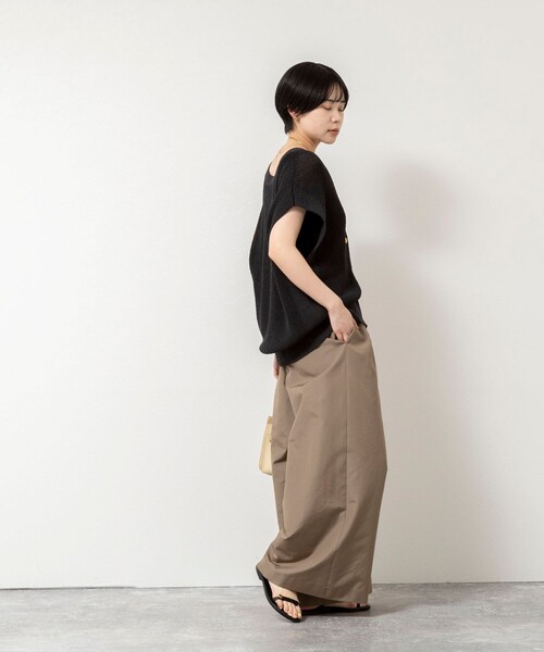 NOLLEY’S（ノーリーズ）の「ウォッシャブルエクセルテックタンブラー2タックワイドパンツ（その他パンツ・レディース・ブラウン/カーキ/ネイビー/ホワイト・39/38/36/34）」の15枚目の写真