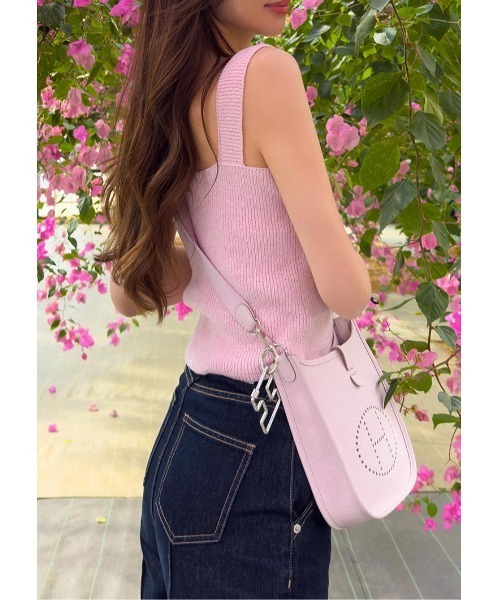 LUDICRUM(ルーディクルム)の「Loop yarn knit camisole(キャミソール・レディース・ピンク/ブラック×ホワイト/ホワイト×ブラック・FREE)」の12枚目の写真