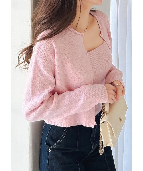 LUDICRUM(ルーディクルム)の「Loop yarn knit camisole(キャミソール・レディース・ピンク/ブラック×ホワイト/ホワイト×ブラック・FREE)」の15枚目の写真