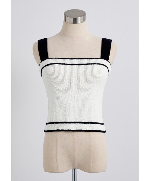LUDICRUM(ルーディクルム)の「Loop yarn knit camisole(キャミソール・レディース・ピンク/ブラック×ホワイト/ホワイト×ブラック・FREE)」の21枚目の写真
