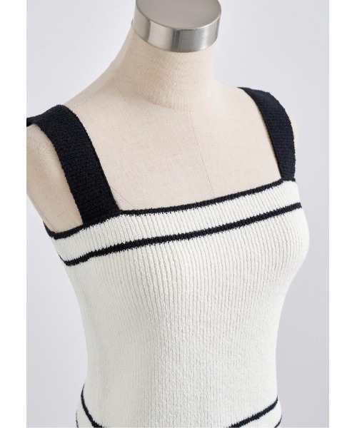 LUDICRUM(ルーディクルム)の「Loop yarn knit camisole(キャミソール・レディース・ピンク/ブラック×ホワイト/ホワイト×ブラック・FREE)」の17枚目の写真