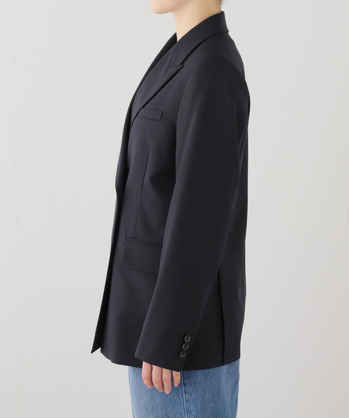 IENA（イエナ）の「ツイルダブルブレストジャケット（テーラードジャケット・レディース・ネイビー/ベージュ・38/36）」の15枚目の写真