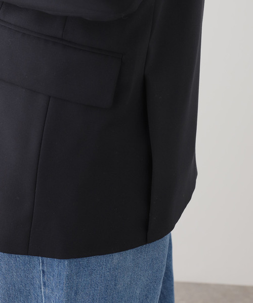 IENA（イエナ）の「ツイルダブルブレストジャケット（テーラードジャケット・レディース・ネイビー/ベージュ・38/36）」の20枚目の写真