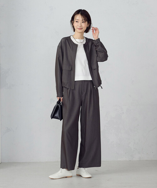 COMME CA ISM（コムサイズム）の「デニムライク ワイドパンツ/セットアップ対応（その他パンツ・レディース・ネイビー/チャコール・X-LARGE/LARGE/MEDIUM/SMALL）」の6枚目の写真