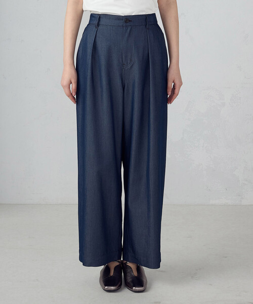 COMME CA ISM（コムサイズム）の「デニムライク ワイドパンツ/セットアップ対応（その他パンツ・レディース・ネイビー/チャコール・X-LARGE/LARGE/MEDIUM/SMALL）」の12枚目の写真