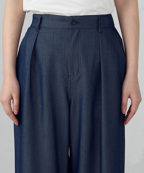 COMME CA ISM（コムサイズム）の「デニムライク ワイドパンツ/セットアップ対応（その他パンツ・レディース・ネイビー/チャコール・X-LARGE/LARGE/MEDIUM/SMALL）」の15枚目の写真