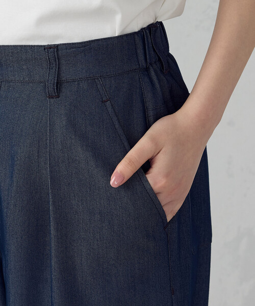 COMME CA ISM（コムサイズム）の「デニムライク ワイドパンツ/セットアップ対応（その他パンツ・レディース・ネイビー/チャコール・X-LARGE/LARGE/MEDIUM/SMALL）」の16枚目の写真