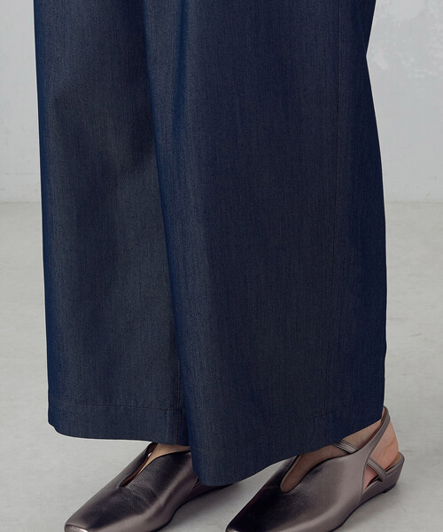 COMME CA ISM（コムサイズム）の「デニムライク ワイドパンツ/セットアップ対応（その他パンツ・レディース・ネイビー/チャコール・X-LARGE/LARGE/MEDIUM/SMALL）」の3枚目の写真
