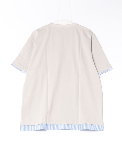 Arnold Palmer(アーノルドパーマー)の「ミラノリブ 布帛レイヤード Tシャツ(Tシャツ/カットソー・メンズ・グレイッシュベージュ/ホワイト/ネイビー・M/L/LL)」の17枚目の写真