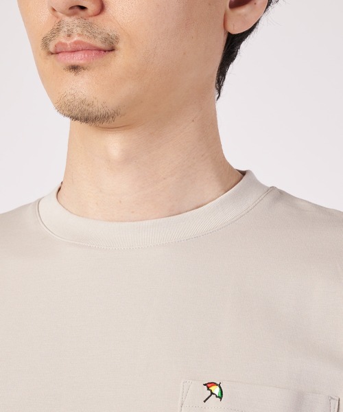 Arnold Palmer(アーノルドパーマー)の「ミラノリブ 布帛レイヤード Tシャツ(Tシャツ/カットソー・メンズ・グレイッシュベージュ/ホワイト/ネイビー・M/L/LL)」の11枚目の写真