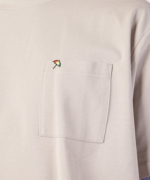 Arnold Palmer(アーノルドパーマー)の「ミラノリブ 布帛レイヤード Tシャツ(Tシャツ/カットソー・メンズ・グレイッシュベージュ/ホワイト/ネイビー・M/L/LL)」の12枚目の写真