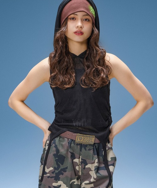 X-girl(エックスガール)の「PLATE LOGO BUCKLE BELT(ベルト・レディース・ブラック/ブラウン・ONE SIZE)」の4枚目の写真
