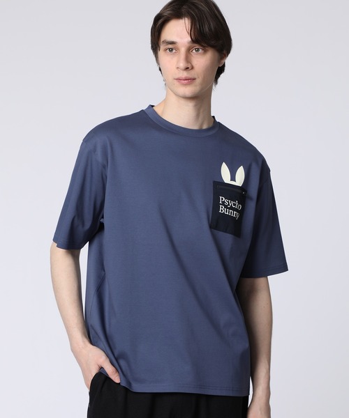 Psycho Bunny(サイコバニー)の「NEWポケットバニー シルケットスムースTシャツ(Tシャツ/カットソー・メンズ・ダークブルー/ホワイト/ライトブルー/ライトピンク/ライラック/ブラック・SMALL/MEDIUM/LARGE/X-LARGE)」の4枚目の写真