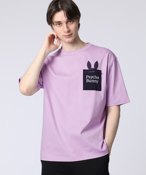 Psycho Bunny(サイコバニー)の「NEWポケットバニー シルケットスムースTシャツ(Tシャツ/カットソー・メンズ・ダークブルー/ホワイト/ライトブルー/ライトピンク/ライラック/ブラック・SMALL/MEDIUM/LARGE/X-LARGE)」の5枚目の写真