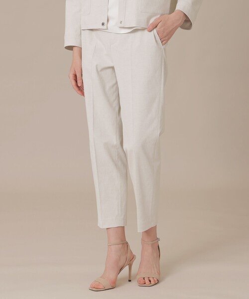 MACKINTOSH LONDON(マッキントッシュ ロンドン)の「【婦人画報4月号掲載】コットンリネンブレンドオックスパンツ(その他パンツ・レディース・ホワイト系その他/チャコールグレー・36/38/40)」の1枚目の写真