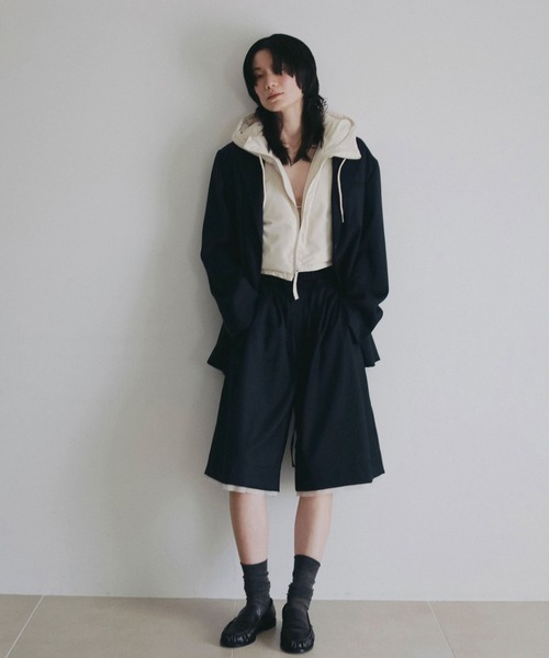 anuke(アンヌーク)の「Hightwist Over Jacket(テーラードジャケット・レディース・ネイビー/チャコールグレー・38inch/36inch)」の18枚目の写真