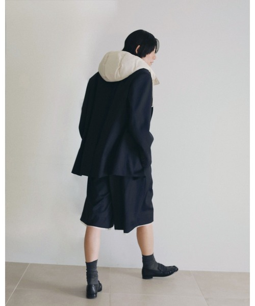anuke(アンヌーク)の「Hightwist Over Jacket(テーラードジャケット・レディース・ネイビー/チャコールグレー・38inch/36inch)」の8枚目の写真