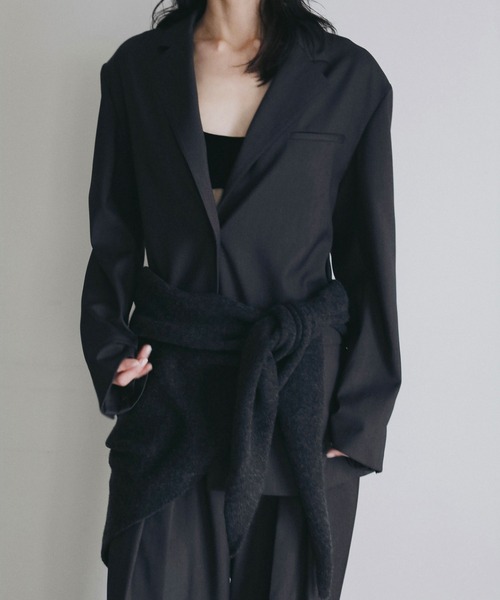 anuke(アンヌーク)の「Hightwist Over Jacket(テーラードジャケット・レディース・ネイビー/チャコールグレー・38inch/36inch)」の16枚目の写真