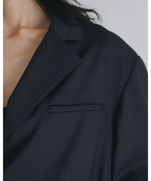 anuke(アンヌーク)の「Hightwist Over Jacket(テーラードジャケット・レディース・ネイビー/チャコールグレー・38inch/36inch)」の17枚目の写真