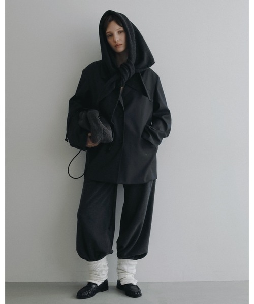 anuke(アンヌーク)の「Hightwist Over Jacket(テーラードジャケット・レディース・ネイビー/チャコールグレー・38inch/36inch)」の4枚目の写真