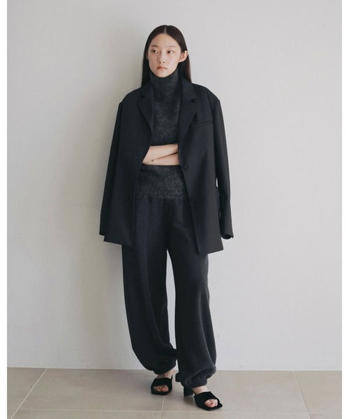 anuke(アンヌーク)の「Hightwist Over Jacket(テーラードジャケット・レディース・ネイビー/チャコールグレー・38inch/36inch)」の5枚目の写真