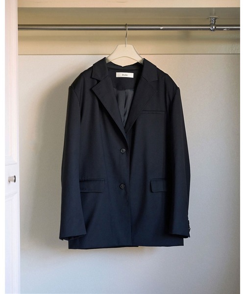 anuke(アンヌーク)の「Hightwist Over Jacket(テーラードジャケット・レディース・ネイビー/チャコールグレー・38inch/36inch)」の20枚目の写真