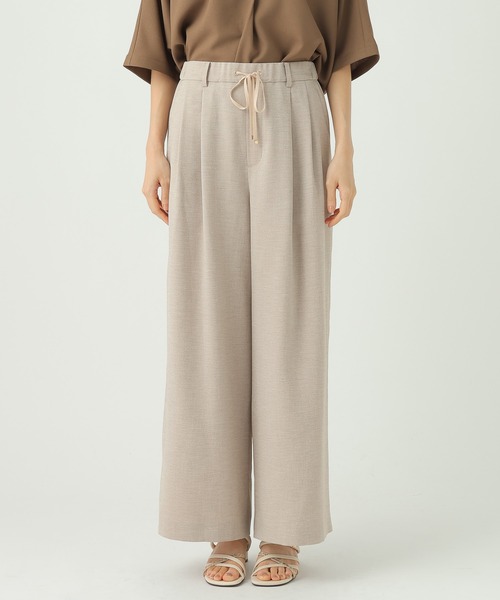 Elura（エルーラ）の「麻調ツイルワイドパンツ/656564（その他パンツ・レディース・グレー/ベージュ・MEDIUM/SMALL）」の6枚目の写真