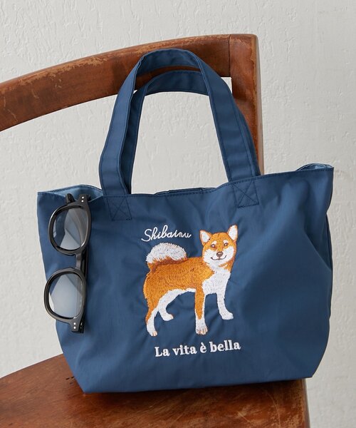 Remind me and forever(リマインドミーアンドフォーエバー)の「【WEB限定】アニマル刺繍プチバッグ(トートバッグ・レディース・ネイビー/グリーン/ブルー/チャコールグレー/グレー/アイボリー/グレー系その他2/ベージュ・FREE)」の7枚目の写真