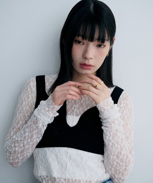 COCOSHNIK ONKITSCH(ココシュニックオンキッチュ)の「シルバー ポインテッドオープンリング GP(リング・レディース・ゴールド・14/12/10)」の7枚目の写真