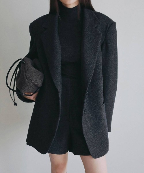 anuke(アンヌーク)の「anuke Herringbone Short Pants ヘリンボーンショートパンツ/62620718(その他パンツ・レディース・ベージュ/チャコールグレー・36/38)」の13枚目の写真