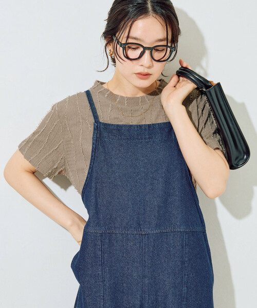 FREAK'S STORE(フリークスストア)の「限定展開 フリンジ ストライプ 半袖 トップス(Tシャツ/カットソー・レディース・ピンク/ブルーグリーン/ブラック/ベージュ/オフホワイト・フリ-)」の14枚目の写真
