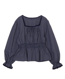 PUNYUS | チェック柄パフスリーブブラウス(シャツ/ブラウス)