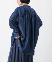 LUCA/LADY LUCK LUCA | LC/LLL テンセルデニムBACKギャザーシャツ/オーバーサイズシャツ(シャツ/ブラウス)